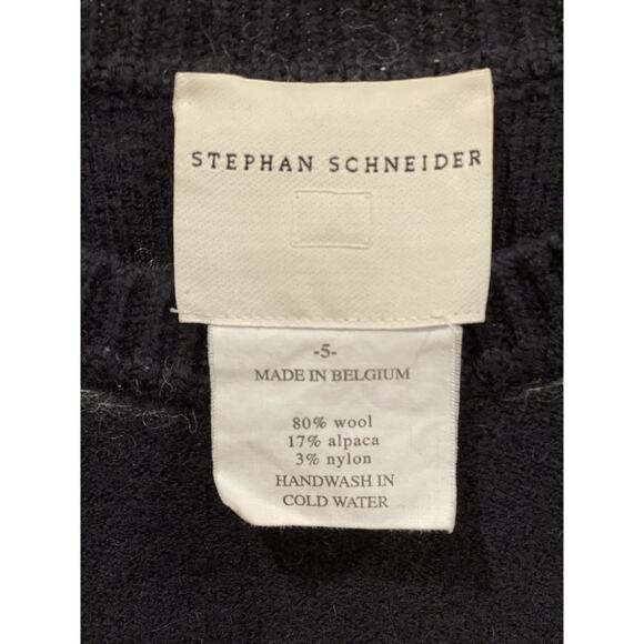 STEPHAN SCHNEIDER Wool/Alpaca Men’s Black & Gray Plaid Sweater Size 5 Small - Picture 4 of 8